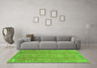 Machine Washable Abstract Green Modern Area Rugs in a Living Room,, wshabs3066grn