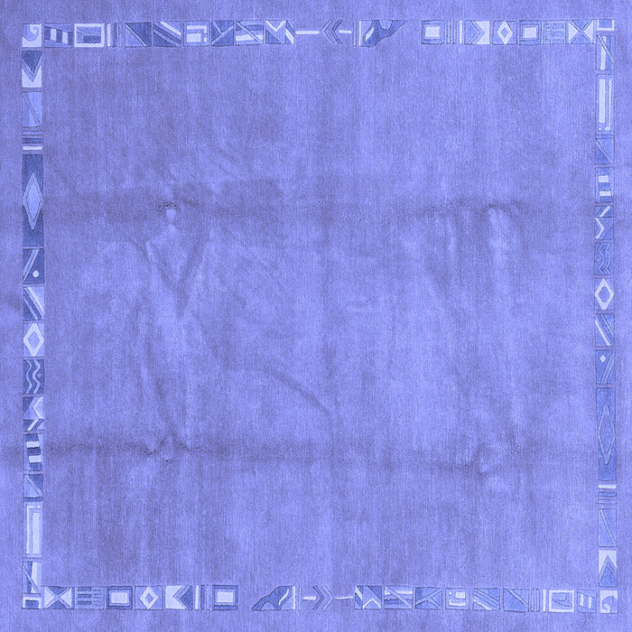 Square Abstract Blue Modern Rug, abs3066blu