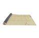 Sideview of Abstract Brown Gold Solid Rug, abs3067