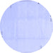 Round Machine Washable Solid Blue Modern Rug, wshabs3067blu