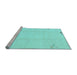 Sideview of Machine Washable Solid Light Blue Modern Rug, wshabs3067lblu