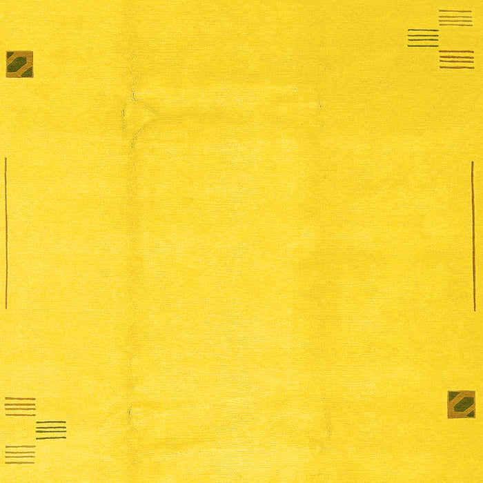 Machine Washable Solid Yellow Modern Rug, wshabs3067yw