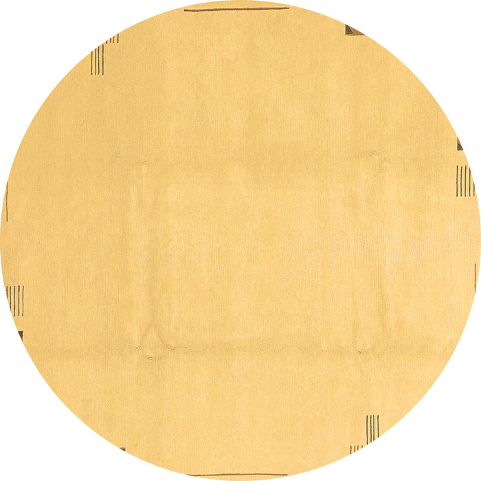 Round Solid Brown Modern Rug, abs3067brn