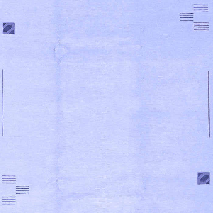 Machine Washable Solid Blue Modern Rug, wshabs3067blu