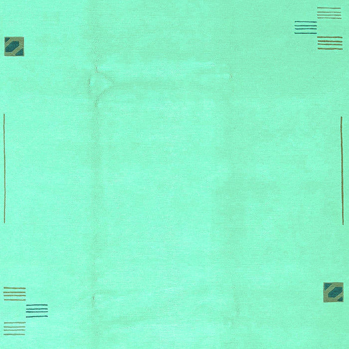 Machine Washable Solid Turquoise Modern Area Rugs, wshabs3067turq