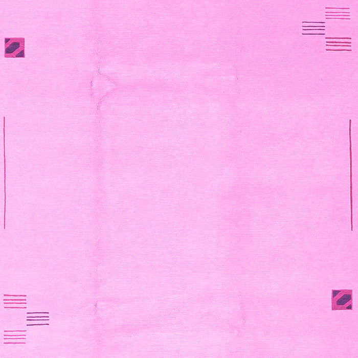 Machine Washable Solid Pink Modern Rug, wshabs3067pnk