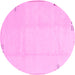 Round Solid Pink Modern Rug, abs3067pnk