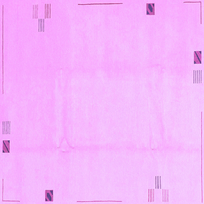 Square Machine Washable Solid Purple Modern Area Rugs, wshabs3067pur