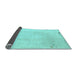 Sideview of Solid Light Blue Modern Rug, abs3067lblu