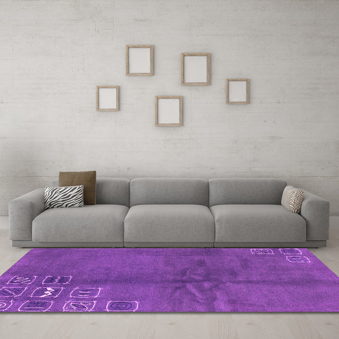 Machine Washable Abstract Pink Modern Rug in a Living Room, wshabs3068pnk