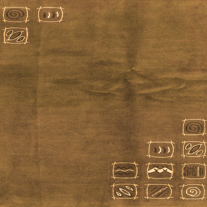 Square Abstract Orange Modern Rug, abs3068org