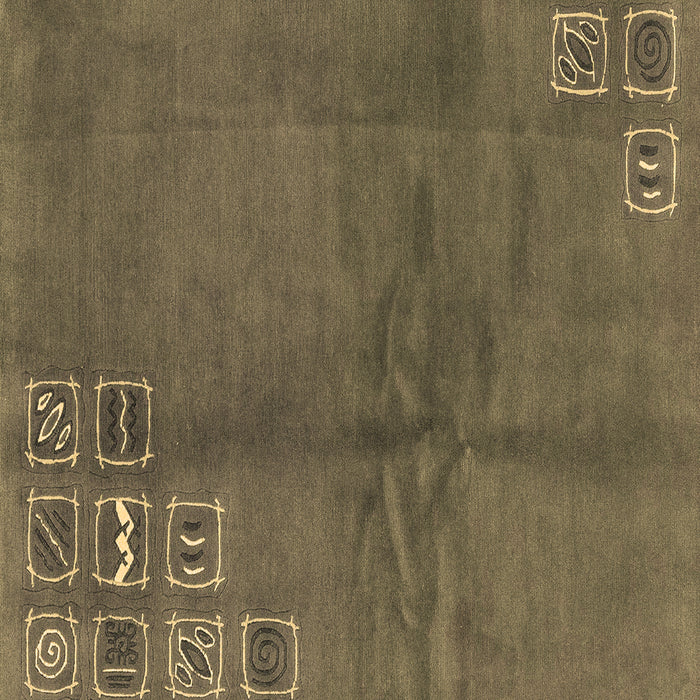 Square Machine Washable Abstract Brown Modern Rug, wshabs3068brn