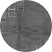 Round Abstract Gray Modern Rug, abs3068gry