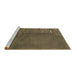 Sideview of Machine Washable Abstract Brown Modern Rug, wshabs3068brn