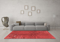 Machine Washable Abstract Red Modern Rug, wshabs3068red