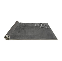 Sideview of Abstract Gray Modern Rug, abs3068gry