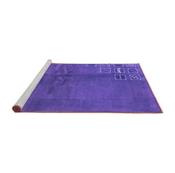 Sideview of Machine Washable Abstract Purple Modern Area Rugs, wshabs3068pur