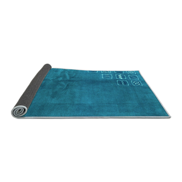 Sideview of Abstract Light Blue Modern Rug, abs3068lblu