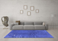 Machine Washable Abstract Blue Modern Rug, wshabs3068blu