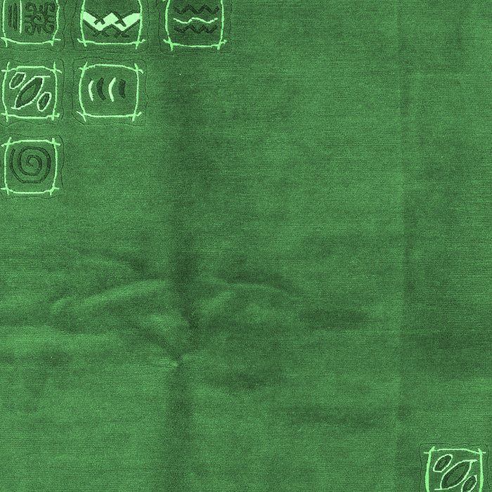 Machine Washable Abstract Emerald Green Modern Area Rugs, wshabs3068emgrn