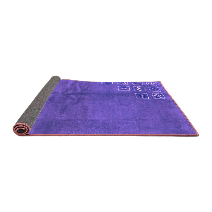 Sideview of Abstract Purple Modern Rug, abs3068pur