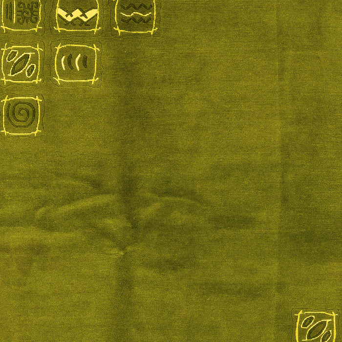 Machine Washable Abstract Yellow Modern Rug, wshabs3068yw