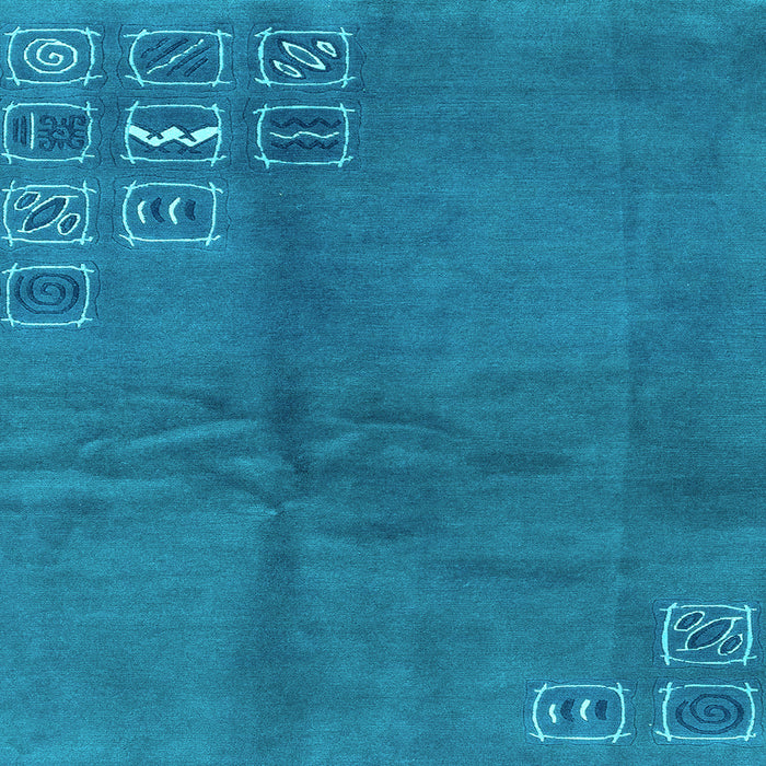 Square Abstract Light Blue Modern Rug, abs3068lblu