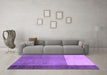 Machine Washable Abstract Purple Modern Area Rugs in a Living Room, wshabs3069pur