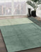 Machine Washable Abstract Green Rug in a Family Room, wshabs3069