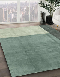 Abstract Green Modern Rug, abs3069