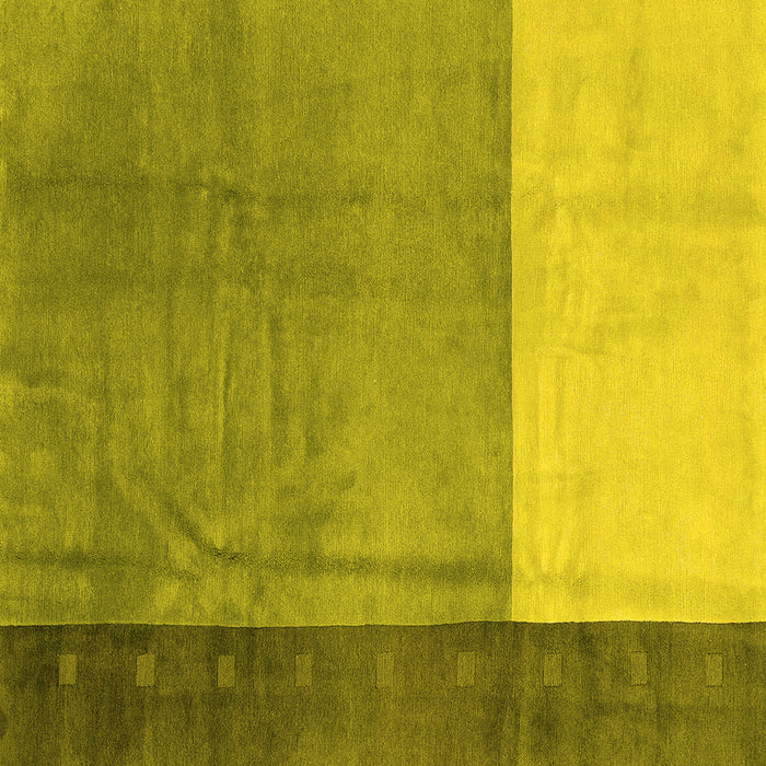 Square Abstract Yellow Modern Rug, abs3069yw