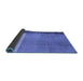 Sideview of Abstract Blue Modern Rug, abs3069blu