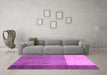 Machine Washable Abstract Pink Modern Rug in a Living Room, wshabs3069pnk