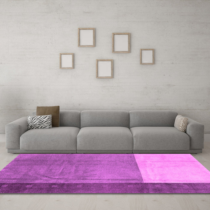 Machine Washable Abstract Pink Modern Rug in a Living Room, wshabs3069pnk