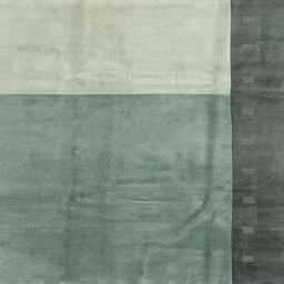 Square Machine Washable Abstract Green Rug, wshabs3069