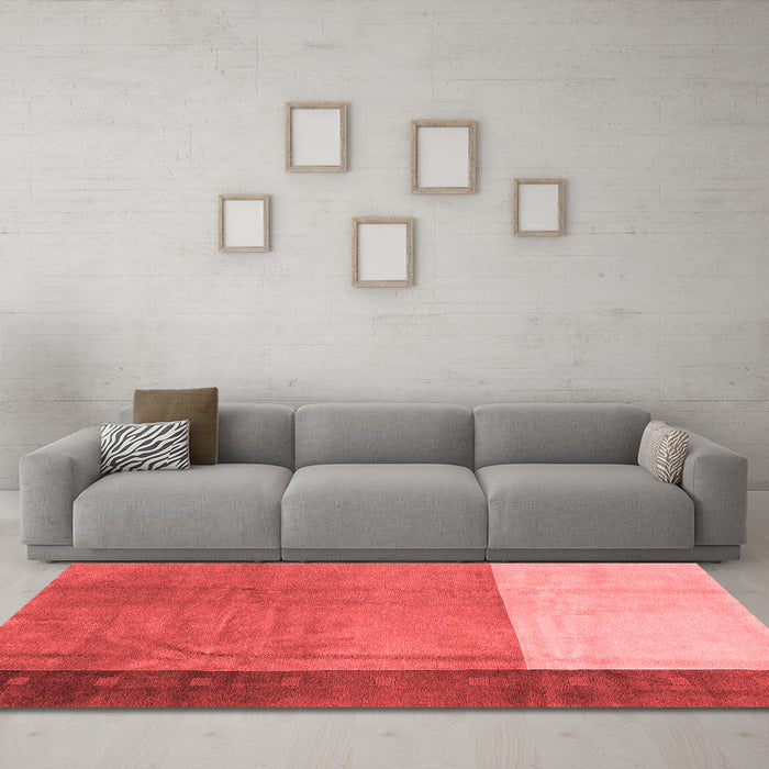 Modern Red Washable Rugs