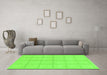 Machine Washable Solid Green Modern Area Rugs in a Living Room,, wshabs306grn