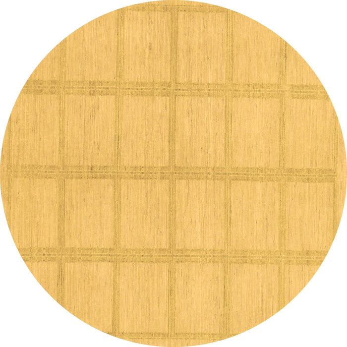 Round Solid Brown Modern Rug, abs306brn
