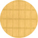 Round Solid Brown Modern Rug, abs306brn