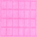 Square Machine Washable Solid Pink Modern Rug, wshabs306pnk