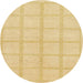 Round Abstract Orange Solid Rug, abs306