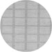 Round Machine Washable Solid Gray Modern Rug, wshabs306gry