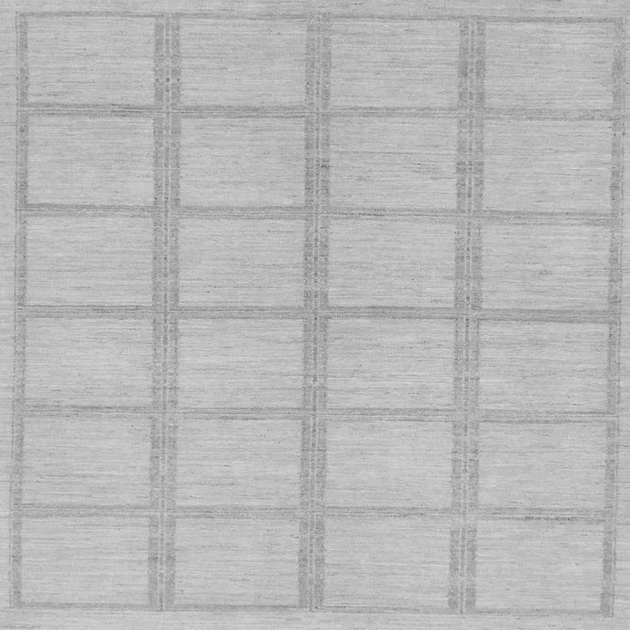 Square Solid Gray Modern Rug, abs306gry