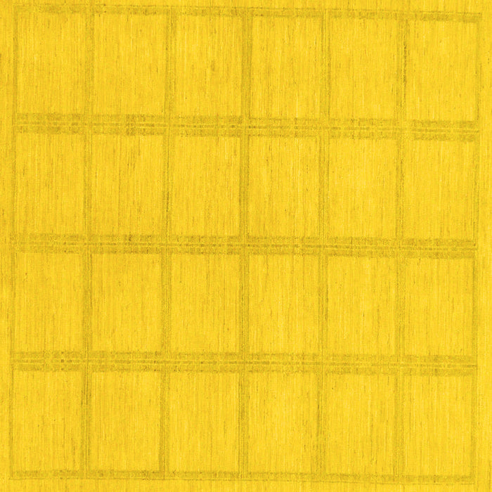 Square Solid Yellow Modern Rug, abs306yw