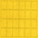 Square Solid Yellow Modern Rug, abs306yw