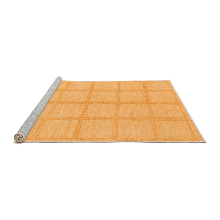 Sideview of Machine Washable Solid Orange Modern Area Rugs, wshabs306org