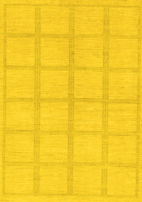 Solid Yellow Modern Rug, abs306yw