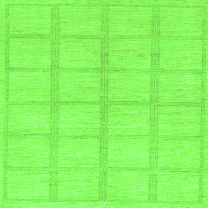 Square Machine Washable Solid Green Modern Area Rugs, wshabs306grn