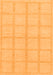 Machine Washable Solid Orange Modern Area Rugs, wshabs306org