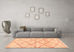 Machine Washable Solid Orange Modern Area Rugs in a Living Room, wshabs3070org